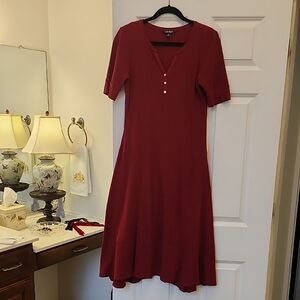 Lauren Ralph Lauren Burgundy Midi Dress